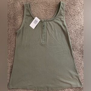 Torrid Sage Green Ribbed Tank Top NWT